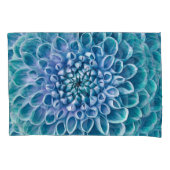 Turquoise Dahlia Bloem Macro achtergrond Kussensloop (Voorkant)