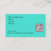 Turquoise Daisies Floral Wedding Registry Informatiekaartje (Achterkant)