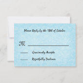 Turquoise Daisies RSVP Wedding Response Card Kaartje (Achterkant)