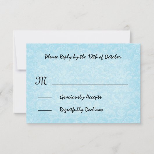 Turquoise Daisies RSVP Wedding Response Card V2 (Achterkant)