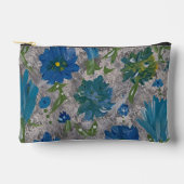 Turquoise Daisy Bloemen Accessoires Pouch Etui (Voorkant)