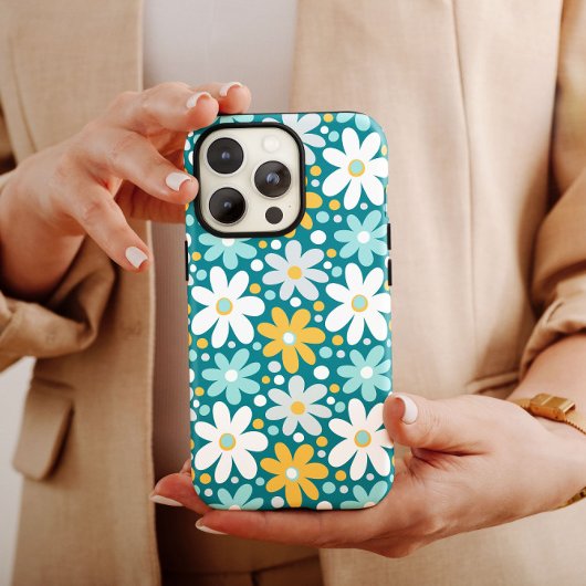 Turquoise Daisy Flower | iPhone 14 Hoesje-Mate Case-Mate iPhone Case