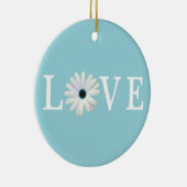 Turquoise Daisy Love Ornament (Rechts)