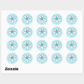 Turquoise Daisy Sticker (Vel)