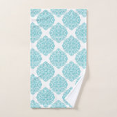 Turquoise Damask Bad Handdoek (Handdoek)