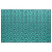 Turquoise Damask Pattern Fabric Stof (Yard (91,4 cm))
