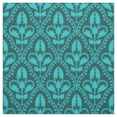 Turquoise Damask Pattern Fabric Stof (Swatch)