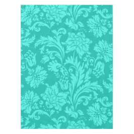 Turquoise damask print tafelkleed