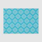 Turquoise Damask Tissuepapier (Voorkant)