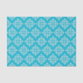 Turquoise Damask Tissuepapier