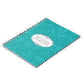 Turquoise Damask Trouwplanning Gastenboek Notitieboek (Linkerzijde)