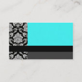 Turquoise Damask Wedding Plaatskaarten Plaatskaartje (Achterkant)