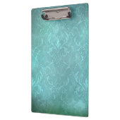  turquoise damast blauwgroen  patroon klembord (Links)