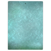  turquoise damast blauwgroen  patroon klembord (Achterkant)