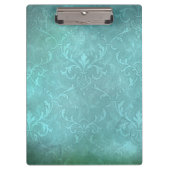  turquoise damast blauwgroen  patroon klembord (Voorkant)