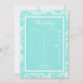 Turquoise damast routebeschrijving routebeschrijvi kaart (Voorkant)