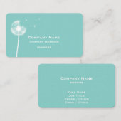 Turquoise Dandelion Visitekaartje (Voorkant / Achterkant)
