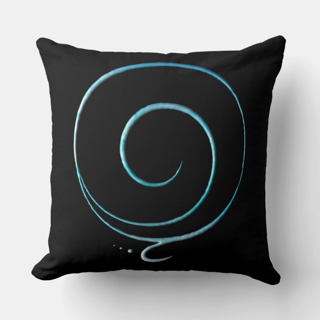 Turquoise Dankbaarheid  Kussen (Voorkant)
