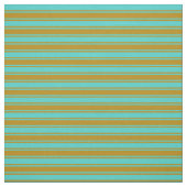 Turquoise & Dark Goldenrod Lines Stof (Swatch)