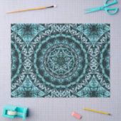 Turquoise Dark Green Damask Mandala Tissuepapier (Craft)