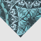 Turquoise Dark Green Damask Mandala Tissuepapier (Detail)