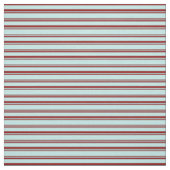 Turquoise & Dark Red Lined/Striped Pattern Stof (Swatch)