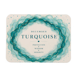 Turquoise december geboortesteen flexi magneet