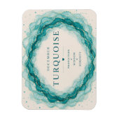 Turquoise december geboortesteen flexi magneet (Verticaal)