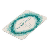 Turquoise december geboortesteen flexi magneet (Linkerzijde)