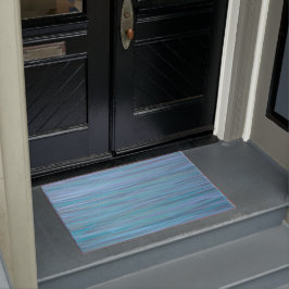 Turquoise Decor | Blauwe Blauwgroen kalkwaterpense Deurmat