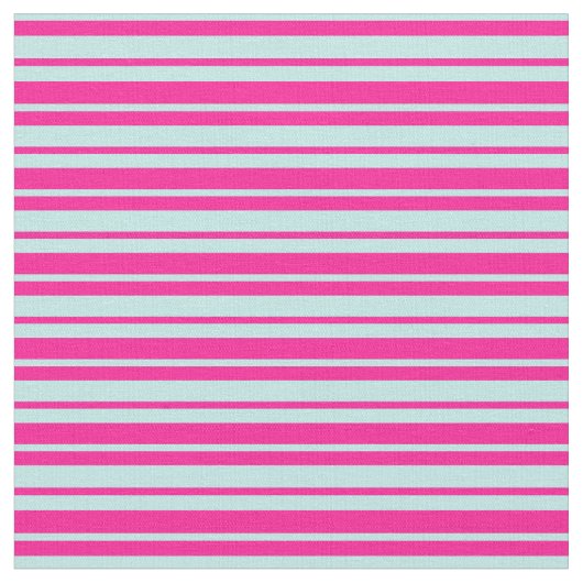 Turquoise & Deep Pink Stripes Stof (Close Up)