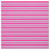 Turquoise & Deep roze gekleurde strepen Stof (Swatch)