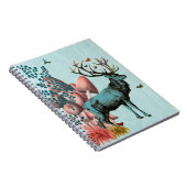 Turquoise Deer in paddenstoel Forest 2 Notitieboek (Rechterzijde)