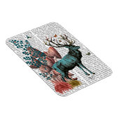 Turquoise Deer in paddenstoelbos Magneet (Rechterzijde)