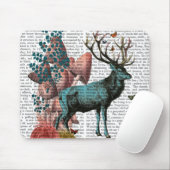 Turquoise Deer in paddenstoelbos Muismat (Met muis)