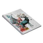 Turquoise Deer in paddenstoelbos Notitieboek (Rechterzijde)