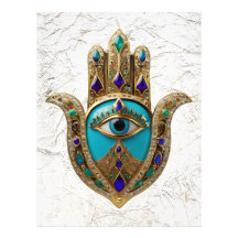 Turquoise Derde Oog Hamsa