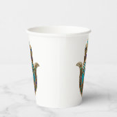 Turquoise Derde Oog Hamsa Papieren Bekers (Rechts)