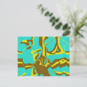 Turquoise Design Briefkaart (Staand voorkant)
