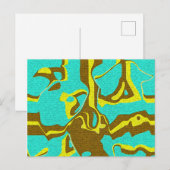 Turquoise Design Briefkaart (Voorkant / Achterkant)