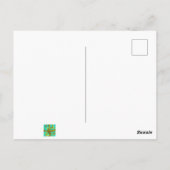 Turquoise Design Briefkaart (Achterkant)