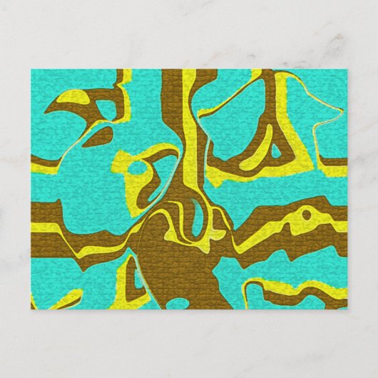 Turquoise Design Briefkaart (Voorkant)