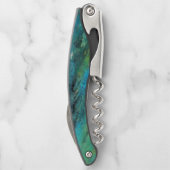 Turquoise Design Cork Screw Waiter Kurkentrekker (Achterkant)