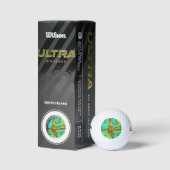 Turquoise Design Golfballen (Verpakking)