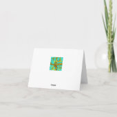 Turquoise Design Kaart (Achterkant)