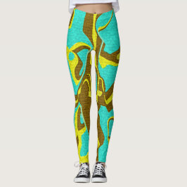 Turquoise Design Leggings
