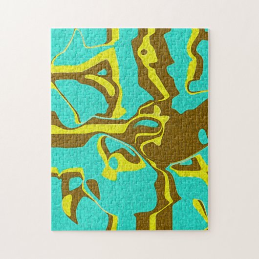 Turquoise Design Legpuzzel (Verticaal)