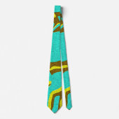 Turquoise Design Stropdas (Voorkant)