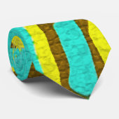 Turquoise Design Stropdas (Opgerold)