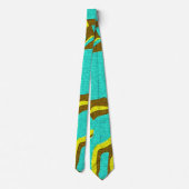 Turquoise Design Stropdas (Achterkant)